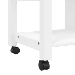 vidaXL Keukentrolley MONZA 84x40x88,5 cm massief grenenhout wit