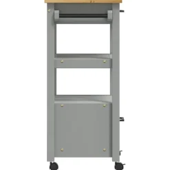 vidaXL Keukentrolley MONZA 48x40x88,5 cm massief grenenhout
