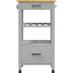 vidaXL Keukentrolley MONZA 48x40x88,5 cm massief grenenhout