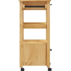 vidaXL Keukentrolley MONZA 48x40x88,5 cm massief grenenhout