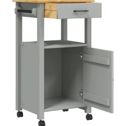vidaXL Keukentrolley MONZA 48x40x88,5 cm massief grenenhout