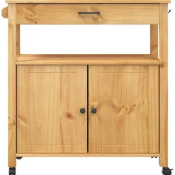vidaXL Keukentrolley MONZA 84x40x88,5 cm massief grenenhout honingwas