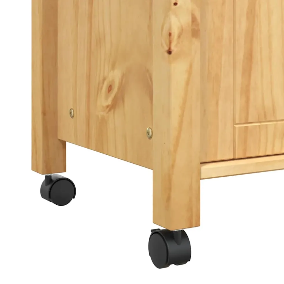 vidaXL Keukentrolley MONZA 84x40x88,5 cm massief grenenhout honingwas
