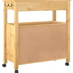 vidaXL Keukentrolley MONZA 84x40x88,5 cm massief grenenhout honingwas