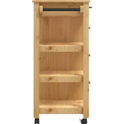 vidaXL Keukentrolley MONZA 84x40x88,5 cm massief grenenhout honingwas
