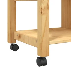 vidaXL Keukentrolley MONZA 84x40x88,5 cm massief grenenhout honingwas