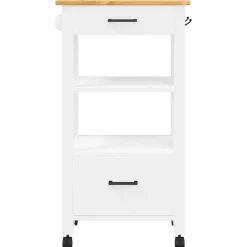 vidaXL Keukentrolley MONZA 48x40x88,5 cm massief grenenhout
