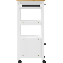 vidaXL Keukentrolley MONZA 48x40x88,5 cm massief grenenhout