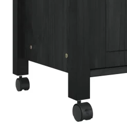 vidaXL Keuken Trolley MONZA Zwart 60 x 40 x 88,5 cm Massief Vurenhout