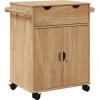 vidaXL Keukentrolley OTTA 59x45x80 cm massief grenenhout