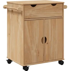 vidaXL Keukentrolley OTTA 59x45x80 cm massief grenenhout
