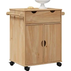 vidaXL Keukentrolley OTTA 59x45x80 cm massief grenenhout
