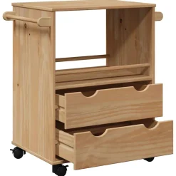 vidaXL Keukentrolley OTTA 59x45x80 cm massief grenenhout