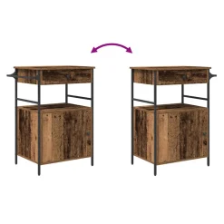 vidaXL Keuken Trolley Oudhout 56 x 43 x 89,5 cm Bewerkt hout