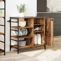 vidaXL Keuken Trolley Oudhout 87.5 x 39 x 84.5 cm Bewerkt hout