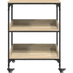 vidaXL Keuken Trolley Sonoma Eiken 60 x 41 x 80,5 cm Bewerkt hout