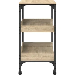 vidaXL Keuken Trolley Sonoma Eiken 60 x 41 x 80,5 cm Bewerkt hout