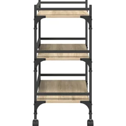 vidaXL Keuken Trolley Sonoma Eiken 50 x 35 x 75,5 cm Bewerkt hout
