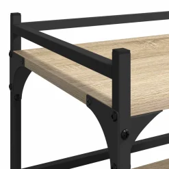 vidaXL Keuken Trolley Sonoma Eiken 50 x 35 x 75,5 cm Bewerkt hout
