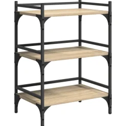 vidaXL Keuken Trolley Sonoma Eiken 50 x 35 x 75,5 cm Bewerkt hout