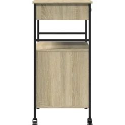 vidaXL Keukentrolley 56x43x89,5 cm bewerkt hout sonoma eikenkleurig
