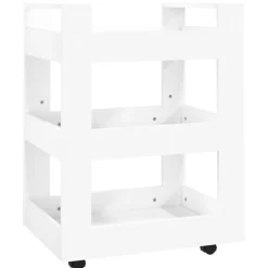 vidaXL Keukentrolley 60x45x80 cm bewerkt hout wit