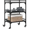 vidaXL Keukentrolley 50x35x75,5 cm bewerkt hout zwart