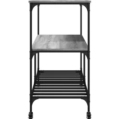 vidaXL Keukentrolley 100x50x95 cm bewerkt hout grijs sonoma eikenkleur