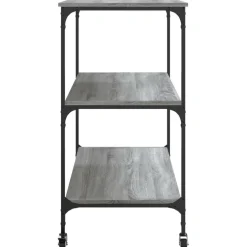 vidaXL Keukentrolley 102x50x95 cm bewerkt hout grijs sonoma eiken