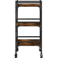 vidaXL Keukentrolley 50x35x75,5 cm bewerkt hout gerookt eikenkleurig