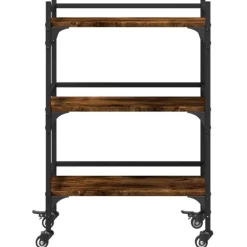 vidaXL Keukentrolley 50x35x75,5 cm bewerkt hout gerookt eikenkleurig