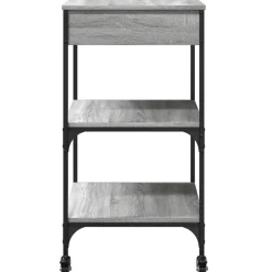vidaXL Keukentrolley 102x50x95 cm bewerkt hout bruin eikenkleurig