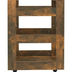 vidaXL Keukentrolley 60x45x80 cm bewerkt hout gerookt eikenkleurig
