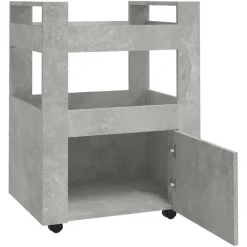 vidaXL Keukentrolley 60x45x80 cm bewerkt hout betongrijs