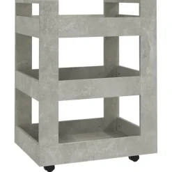 vidaXL Keukentrolley 53x20x76 cm bewerkt hout gerookt eikenkleurig
