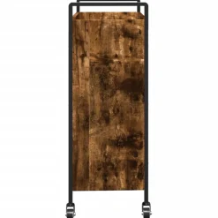 vidaXL Keukentrolley 70x30x82 cm bewerkt hout gerookt eikenkleurig