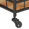 vidaXL Keukentrolley 60x40x80 cm massief acaciahout en ijzer