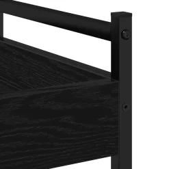 vidaXL Keuken Trolley Zwart eiken 50 x 30 x 70 cm Bewerkt hout