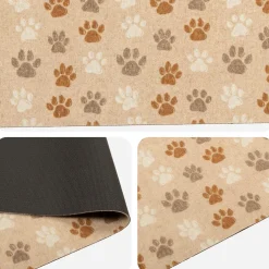 vidaXL Keuken Vloerkleed Beige poten 150 x 45 cm 100% Polyamide