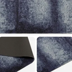 vidaXL Keuken Vloerkleed Blauwe Schaduw 150 x 45 cm 100% Polyamide