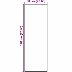vidaXL Keuken Vloerkleed Zwart 180 x 60 cm 100% Polyamide Wasbaar