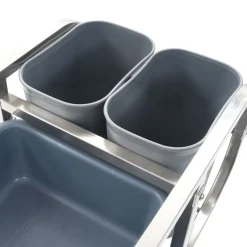 vidaXL Keukenwagen met kunststof containers 82x43,5x93 cm