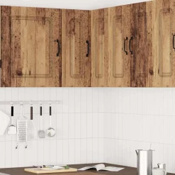 vidaXL Keukenwandhoekkast Kalmar bewerkt hout oud houtkleurig