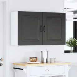vidaXL Keuken Wandkasten 2 stuks "Kalmar" Zwart Geengineerd Hout