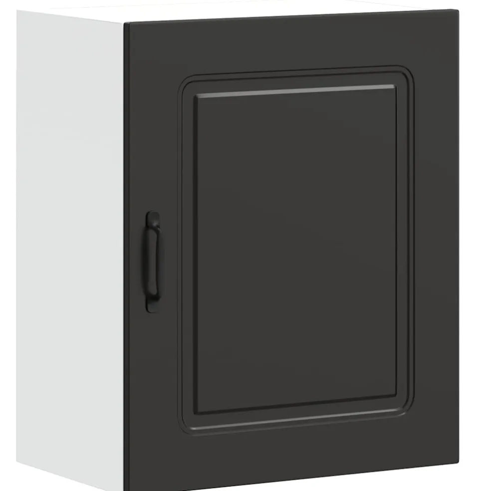 vidaXL Keuken Wandkasten 2 stuks "Kalmar" Zwart Geengineerd Hout