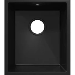 vidaXL Keukenwasbak Zwart 38 x 44 x 20 cm Graniet