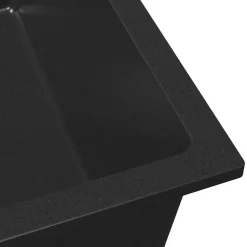 vidaXL Keukenwasbak Zwart 38 x 44 x 20 cm Graniet