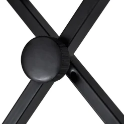 vidaXL Keyboardstandaard en -kruk dubbel versterkt zwart