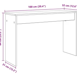 vidaXL Keyboardstand Oudhout 100 x 32 x 64 cm Bewerkt hout