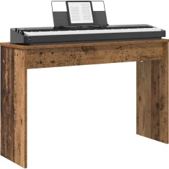 vidaXL Keyboardstand Oudhout 100 x 32 x 64 cm Bewerkt hout